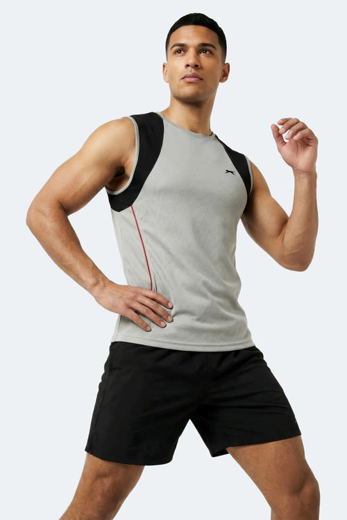 Slazenger REVOLVE Erkek Kolsuz Gri Atlet