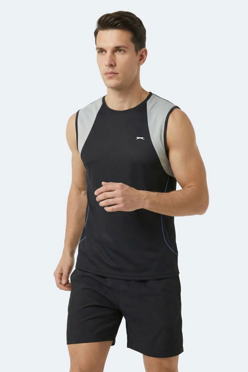 Slazenger REVOLVE Erkek Kolsuz Siyah Atlet