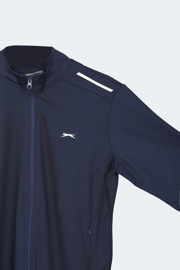 Slazenger REVOLVER Erkek Fermuarlı Dik Yaka Cepli Lacivert Sweatshırt