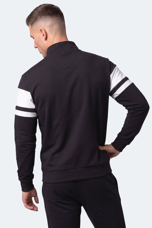 Slazenger RIDER Erkek Dik Yaka Fermuarlı Siyah Sweatshırt