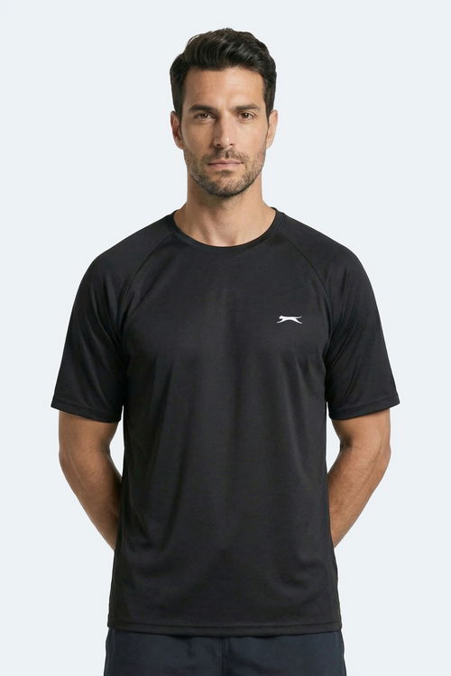 Slazenger RISING Erkek Siyah Tişört