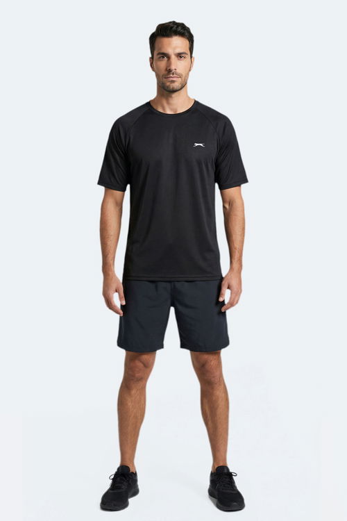 Slazenger RISING Erkek Siyah Tişört