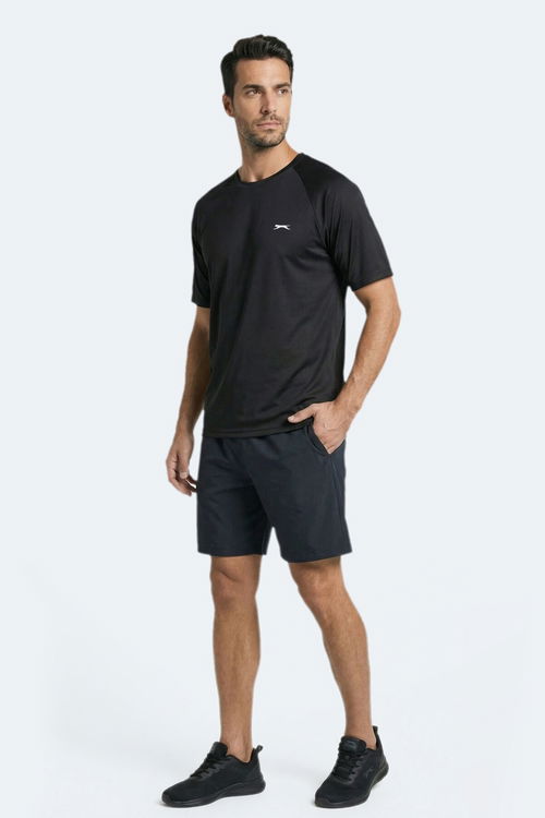 Slazenger RISING Erkek Siyah Tişört