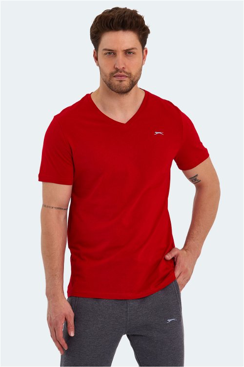 Slazenger RIVALDO Erkek Kısa Kol T-Shirt Kırmızı