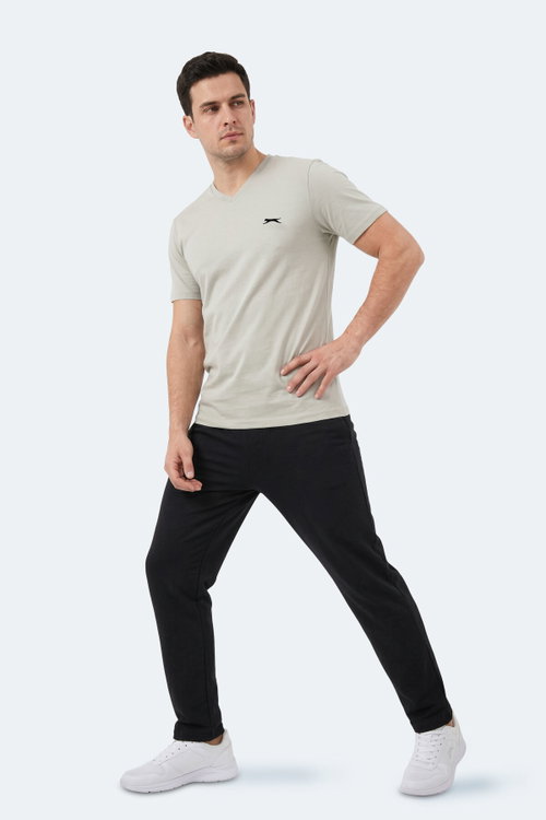 Slazenger RIVALDO IN Erkek V Yaka Açık Gri Tişört