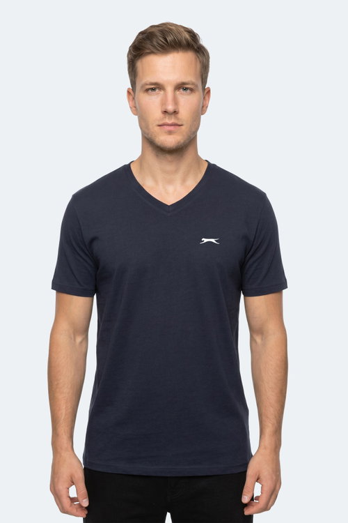 Slazenger RIVALDO IN Erkek V Yaka Lacivert Tişört