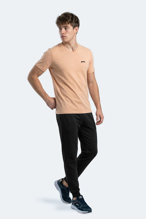 Slazenger RIVALDO IN Erkek V Yaka Vizon Tişört