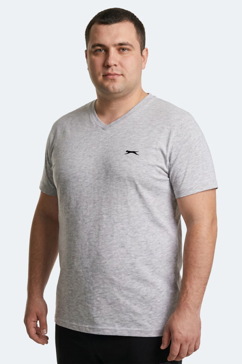 Slazenger RIVALDO JMB Erkek Büyük Beden Gri Tişört