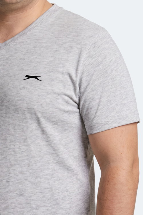 Slazenger RIVALDO JMB Erkek Büyük Beden Gri Tişört