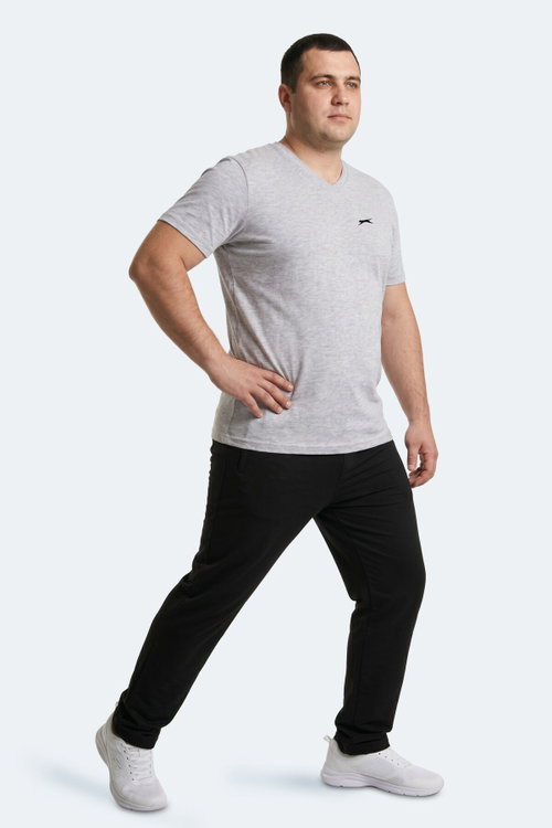 Slazenger RIVALDO JMB Erkek Büyük Beden Gri Tişört