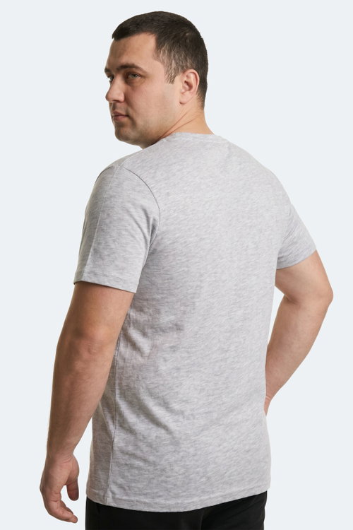 Slazenger RIVALDO JMB Erkek Büyük Beden Gri Tişört