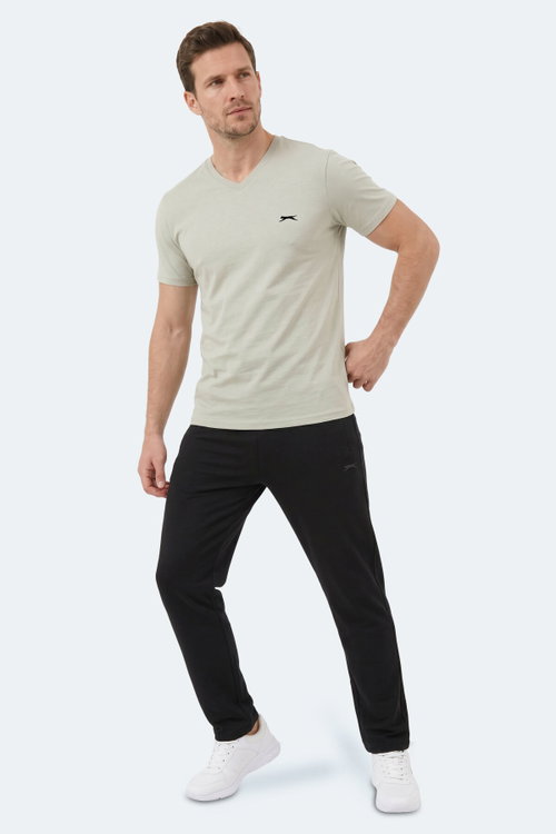 Slazenger RIVALDO T Erkek V Yaka Açık Gri Tişört