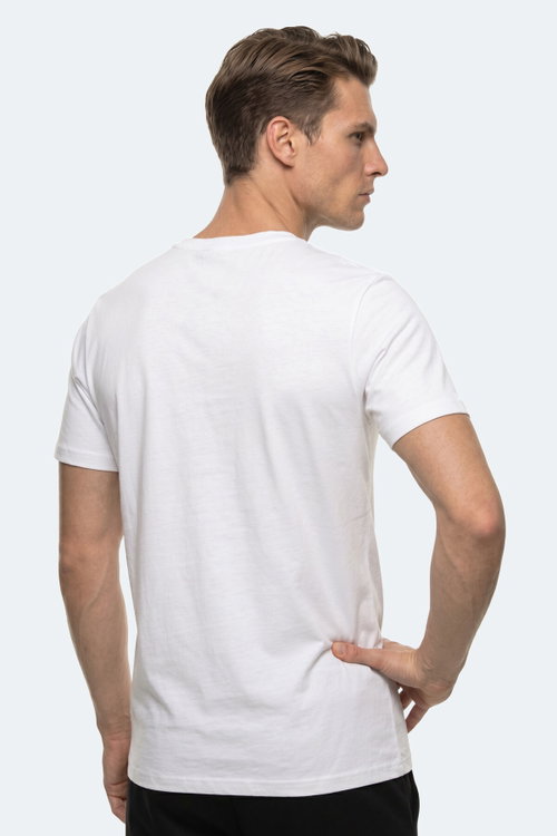 Slazenger RIVALDO T Erkek V Yaka Beyaz Tişört