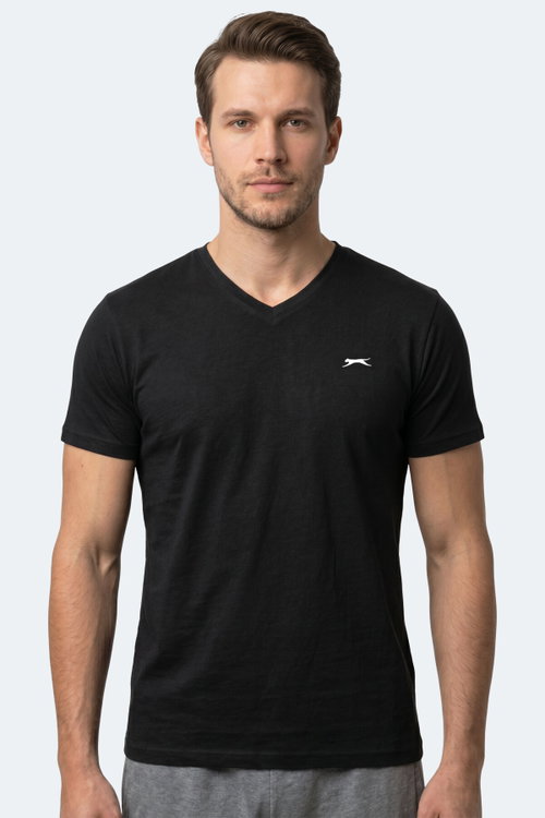 Slazenger RIVALDO T Erkek V Yaka Siyah Tişört