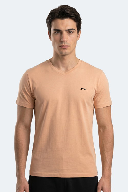 Slazenger RIVALDO T Erkek V Yaka Vizon Tişört