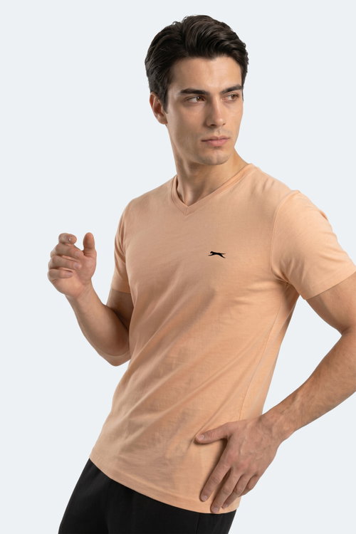 Slazenger RIVALDO T Erkek V Yaka Vizon Tişört