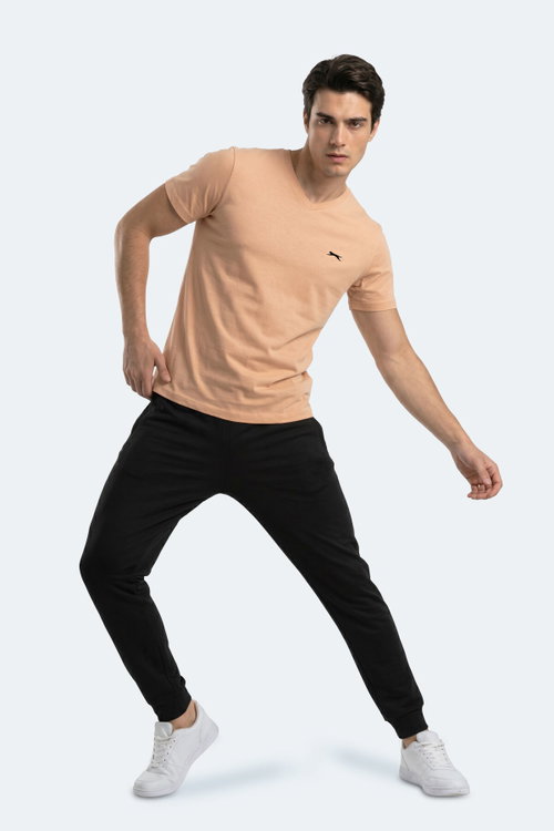 Slazenger RIVALDO T Erkek V Yaka Vizon Tişört