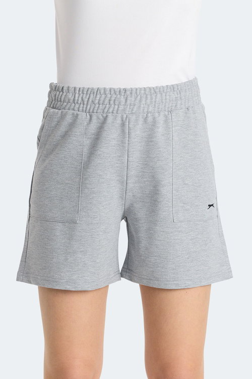 Slazenger ROKO I Kadın Cepli Gri Şort