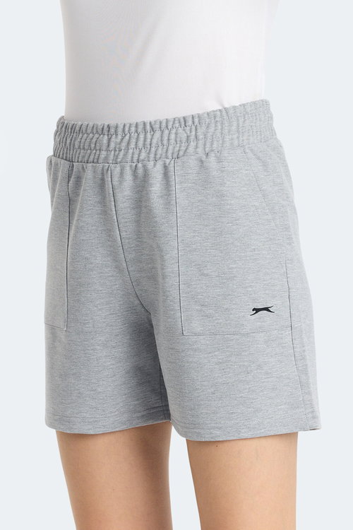 Slazenger ROKO I Kadın Cepli Gri Şort