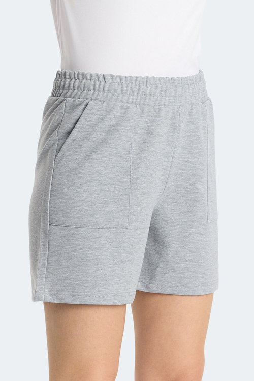 Slazenger ROKO I Kadın Cepli Gri Şort