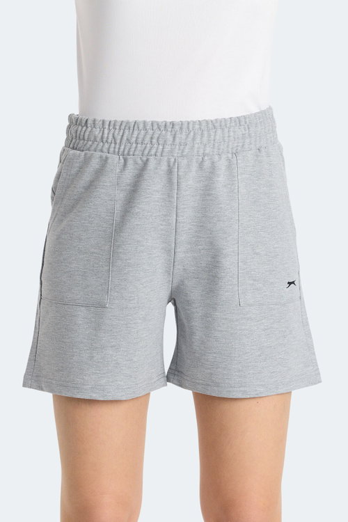 Slazenger ROKO I Kadın Cepli Gri Şort