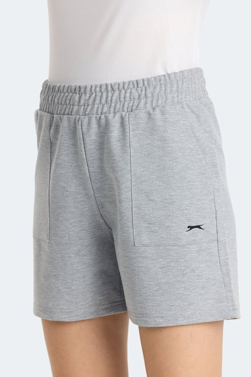 Slazenger ROKO I Kadın Cepli Gri Şort