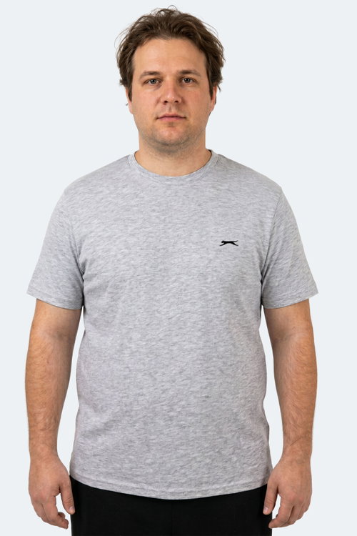 Slazenger ROSALVA JMB Erkek Büyük Beden Gri Tişört