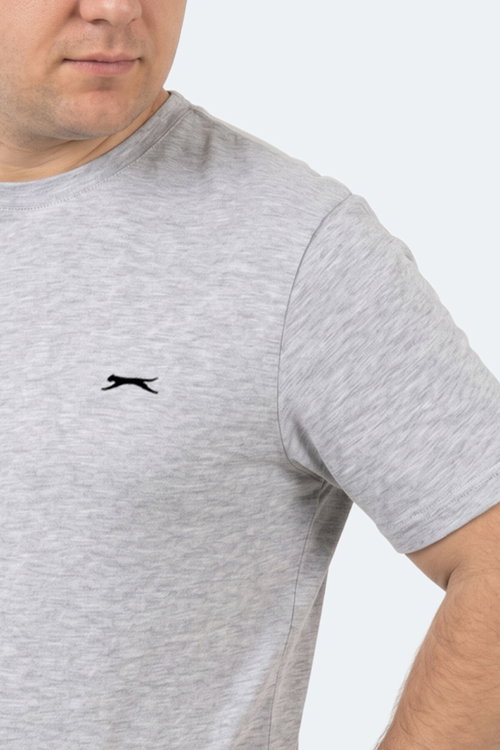 Slazenger ROSALVA JMB Erkek Büyük Beden Gri Tişört