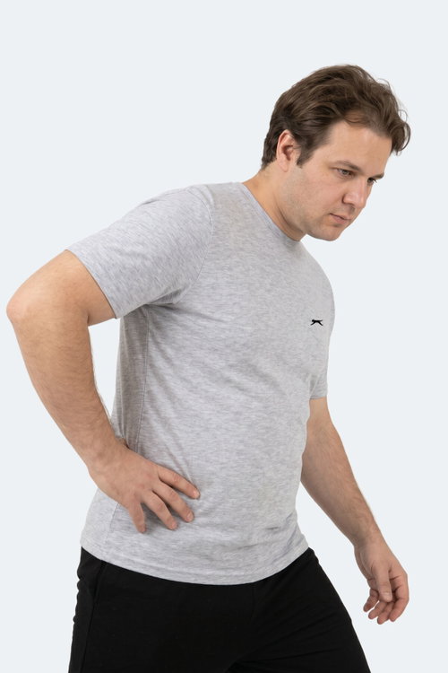 Slazenger ROSALVA JMB Erkek Büyük Beden Gri Tişört