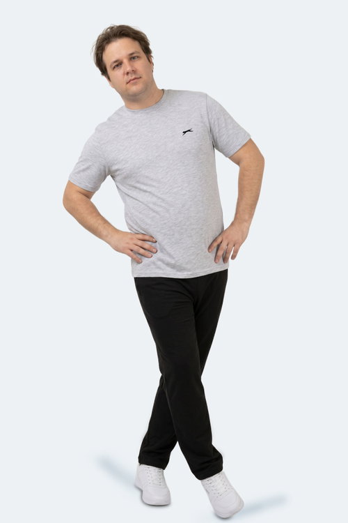 Slazenger ROSALVA JMB Erkek Büyük Beden Gri Tişört