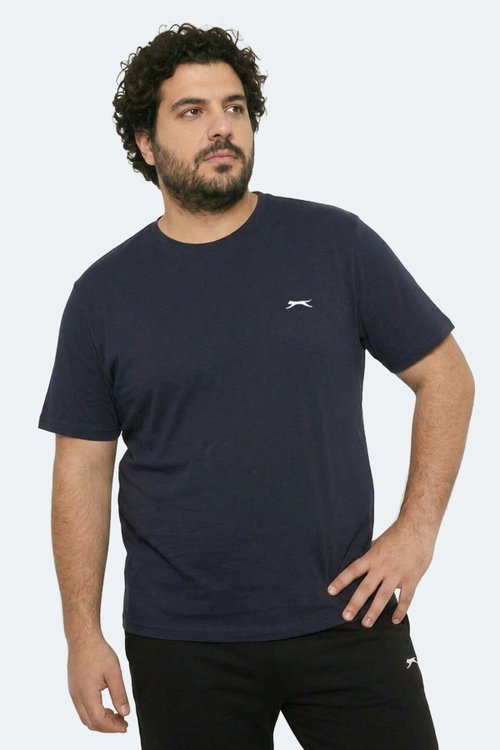 Slazenger ROSALVA JMB Erkek Büyük Beden Lacivert Tişört