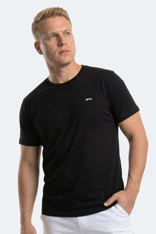 Slazenger ROSALVA JMB Erkek Büyük Beden Siyah Tişört