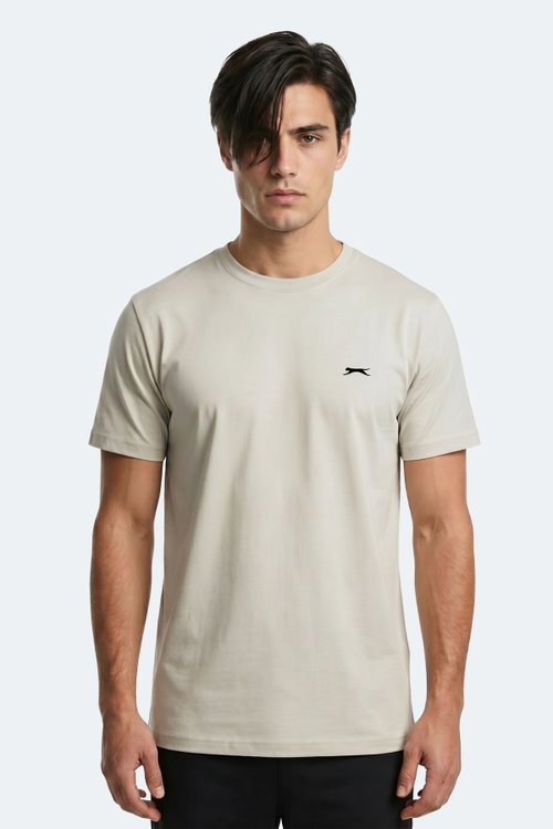 Slazenger ROSALVA T Erkek Pamuklu Açık Gri Tişört