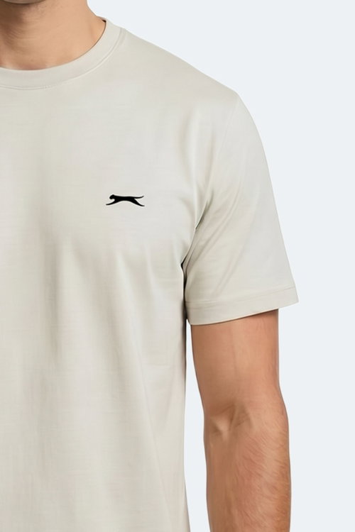 Slazenger ROSALVA T Erkek Pamuklu Açık Gri Tişört