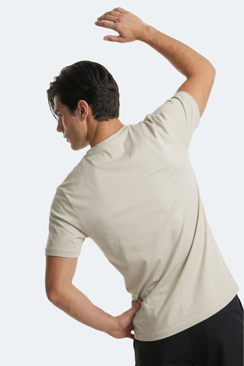 Slazenger ROSALVA T Erkek Pamuklu Açık Gri Tişört