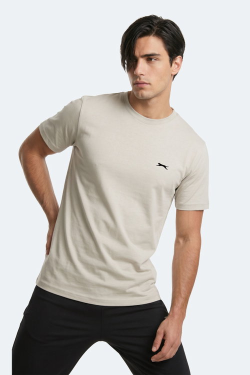 Slazenger ROSALVA T Erkek Pamuklu Açık Gri Tişört