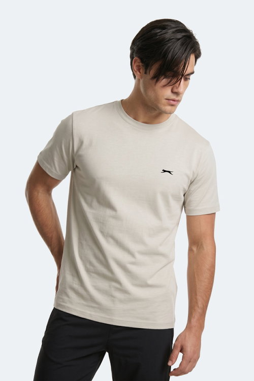 Slazenger ROSALVA T Erkek Pamuklu Açık Gri Tişört