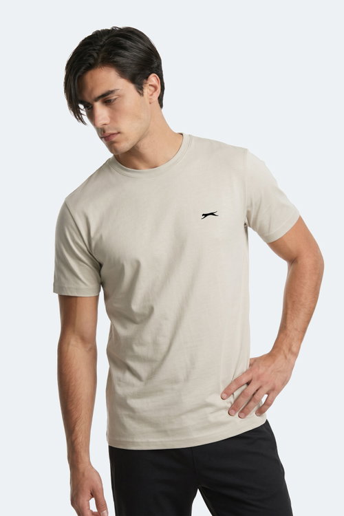 Slazenger ROSALVA T Erkek Pamuklu Açık Gri Tişört
