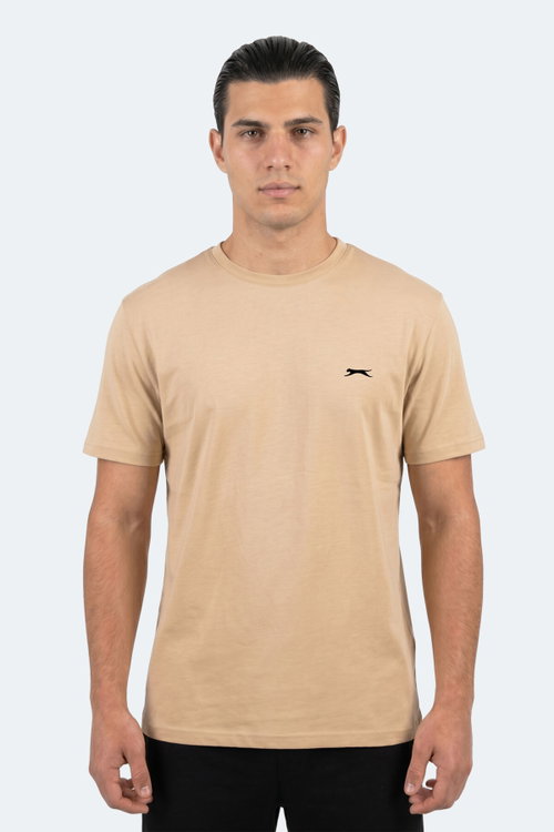 Slazenger ROSALVA T Erkek Pamuklu Bej Tişört