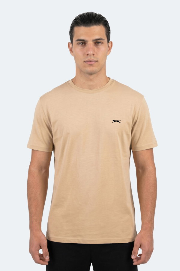 Slazenger ROSALVA T Erkek Pamuklu Bej Tişört