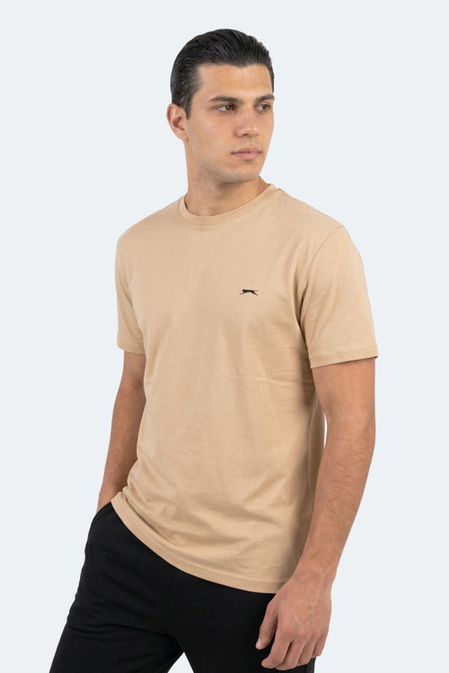 Slazenger ROSALVA T Erkek Pamuklu Bej Tişört