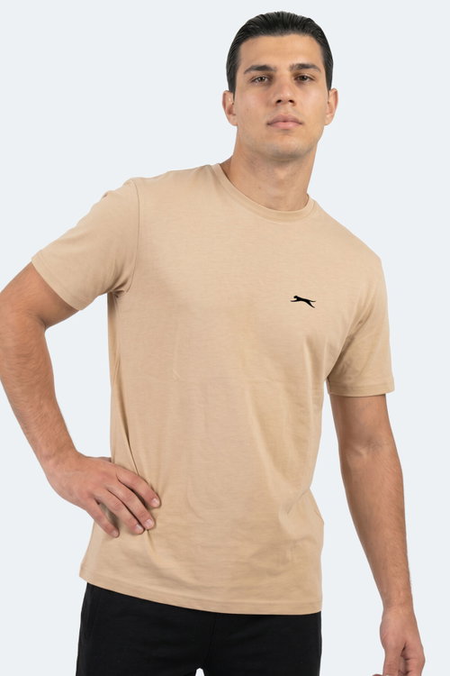 Slazenger ROSALVA T Erkek Pamuklu Bej Tişört