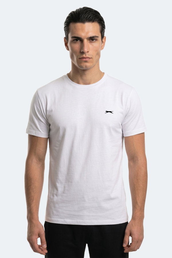 Slazenger ROSALVA T Erkek Pamuklu Beyaz Tişört