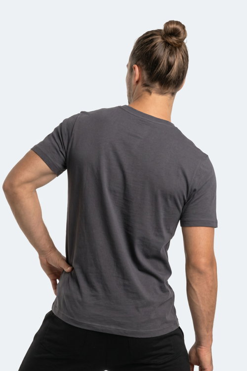 Slazenger ROSALVA T Erkek Pamuklu Koyu Gri Tişört