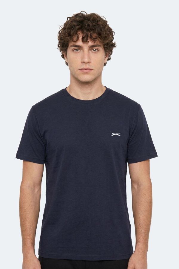 Slazenger ROSALVA T Erkek Pamuklu Lacivert Tişört