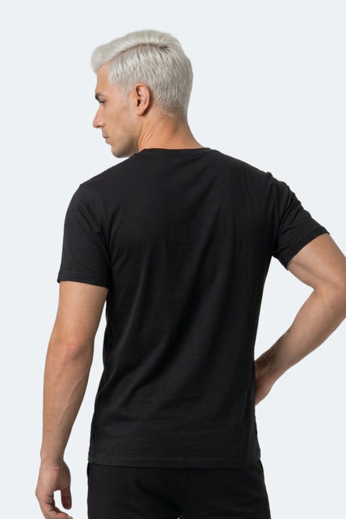 Slazenger ROSALVA T Erkek Pamuklu Siyah Tişört