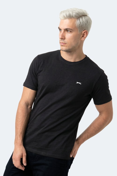 Slazenger ROSALVA T Erkek Pamuklu Siyah Tişört