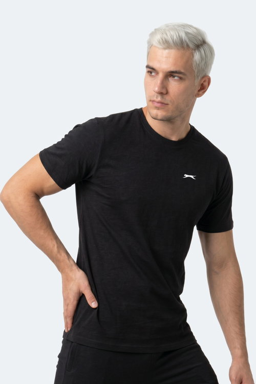 Slazenger ROSALVA T Erkek Pamuklu Siyah Tişört