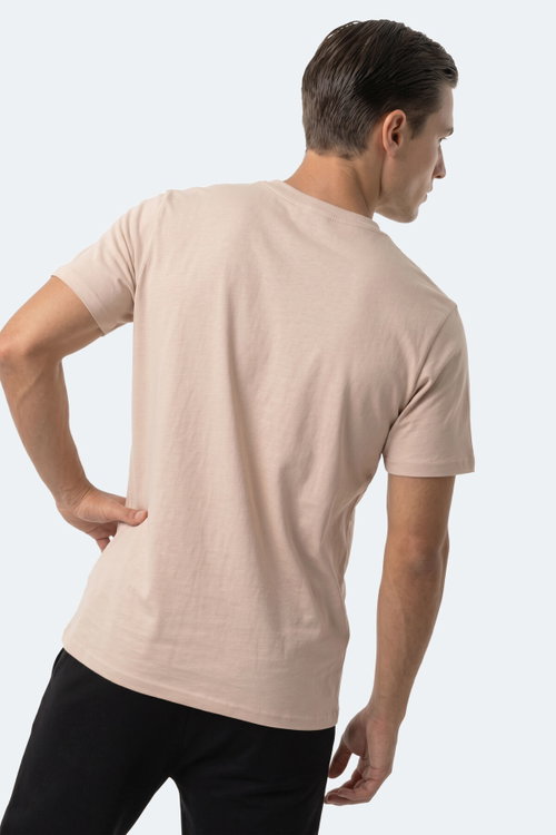 Slazenger ROSALVA T Erkek Pamuklu Taş Gri Tişört