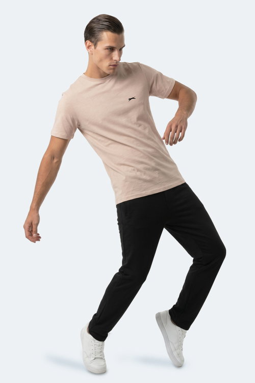 Slazenger ROSALVA T Erkek Pamuklu Taş Gri Tişört